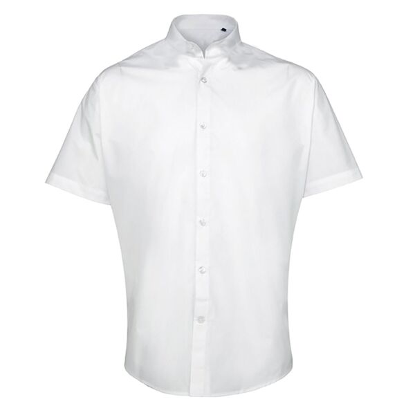 Gents Mandarin Collar Short Sleeve Shirt Thumbnail