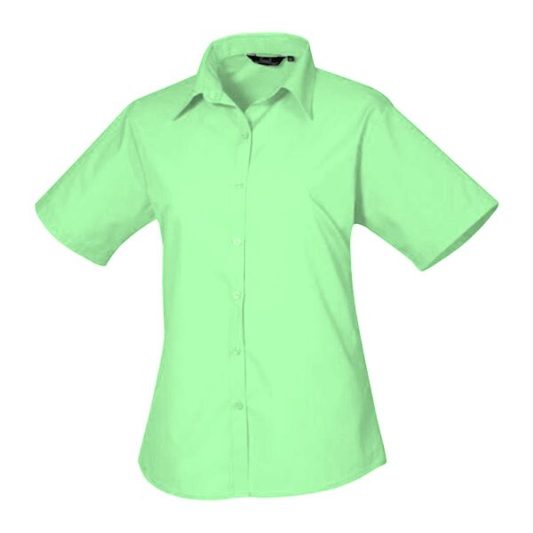 Premier Ladies Short Sleeve Poplin Blouse Thumbnail