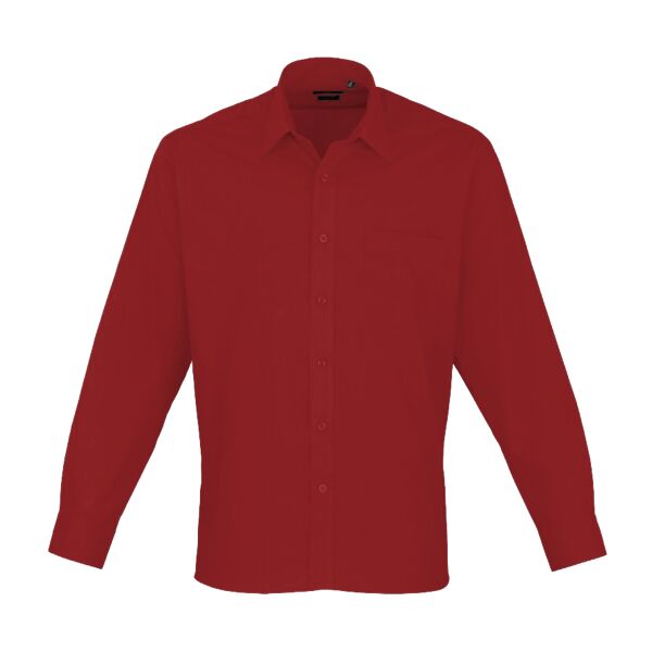 10 x Premier Long Sleeve Poplin Shirt Thumbnail